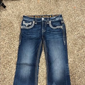 Mean Rock Revival boot cut jeans size 32